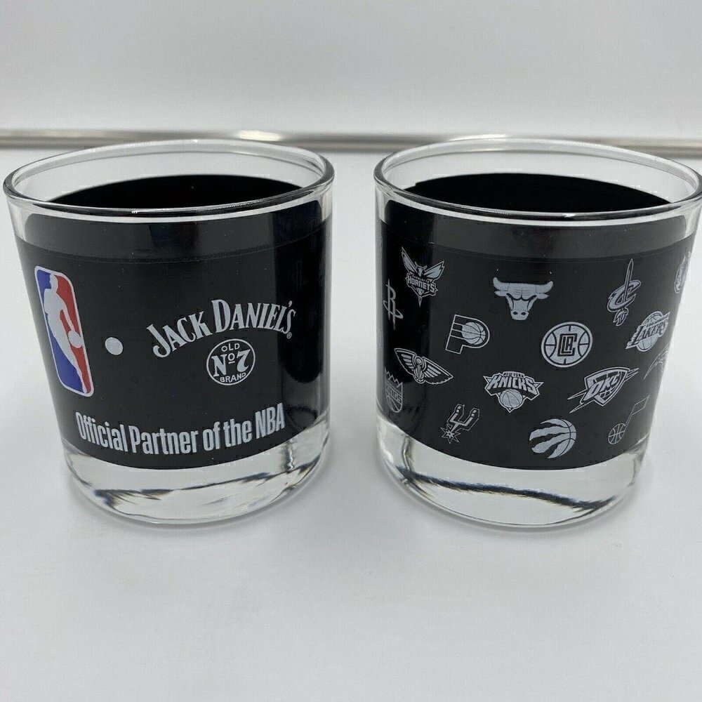 Two Jack Daniels Old No 7 NBA Highball Official